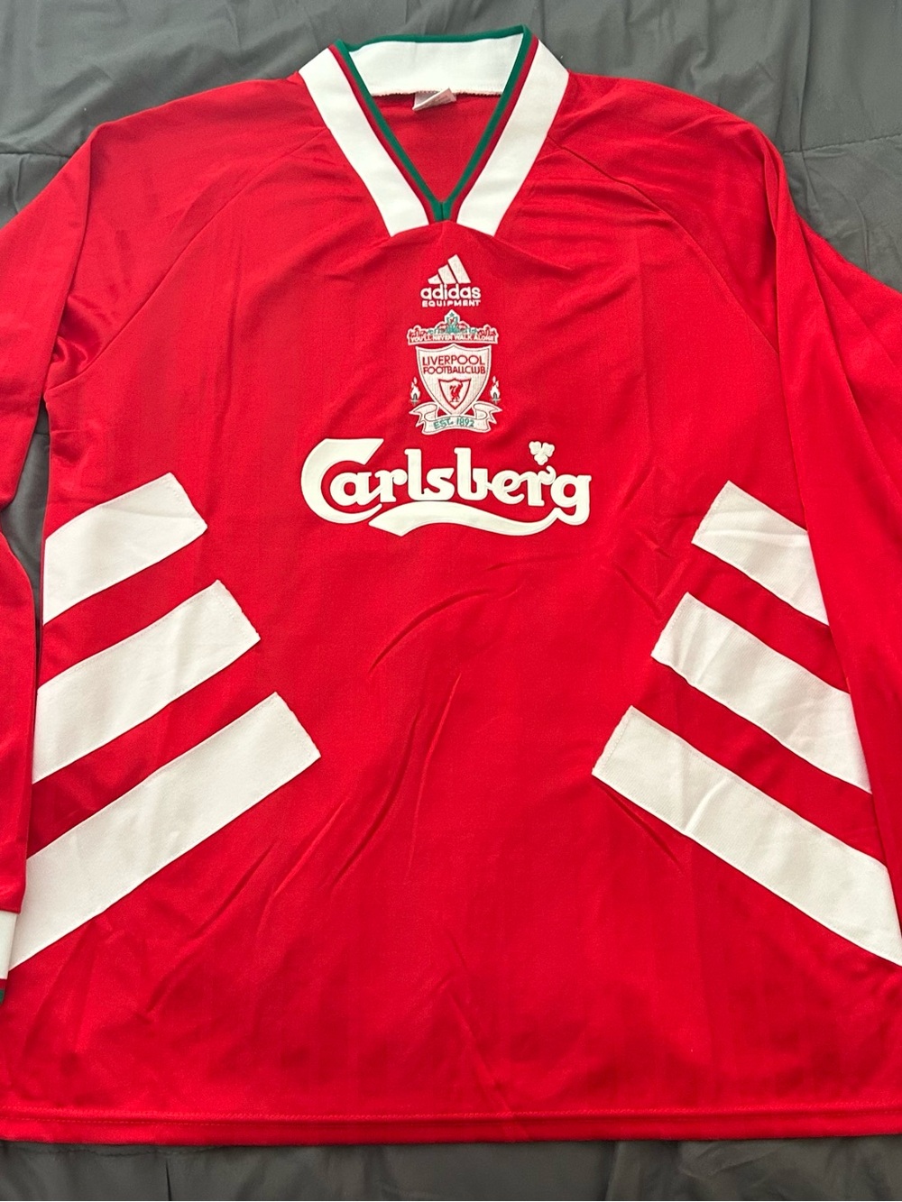 adidas Red Liverpool Long-Sleeve Football Jersey - Steven Gerrard
